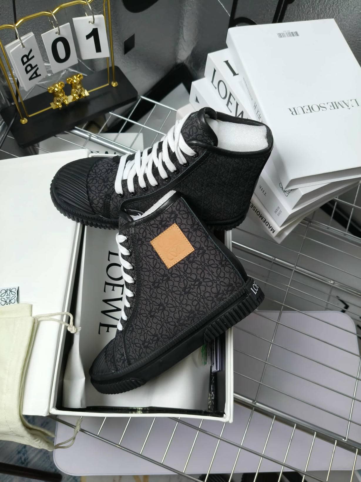 LOEWE canvas sneakers-2